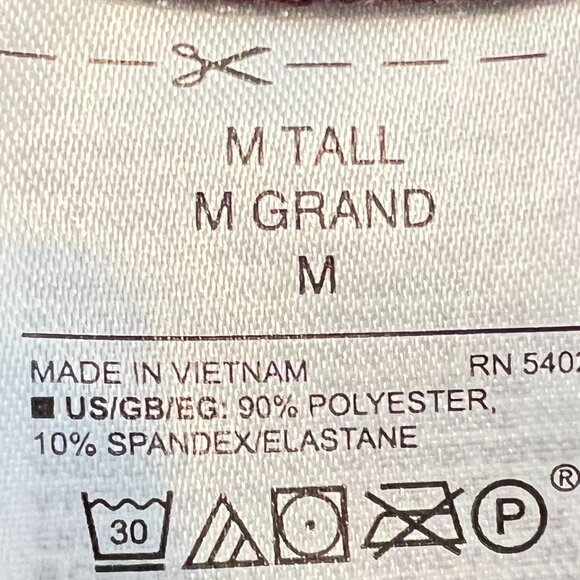 🖤 Gap Maroon Velvet Top - Gothic Glam & Steampunk Style (Size M Tall) - Picture 5 of 9